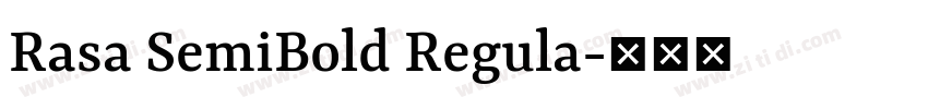 Rasa SemiBold Regula字体转换